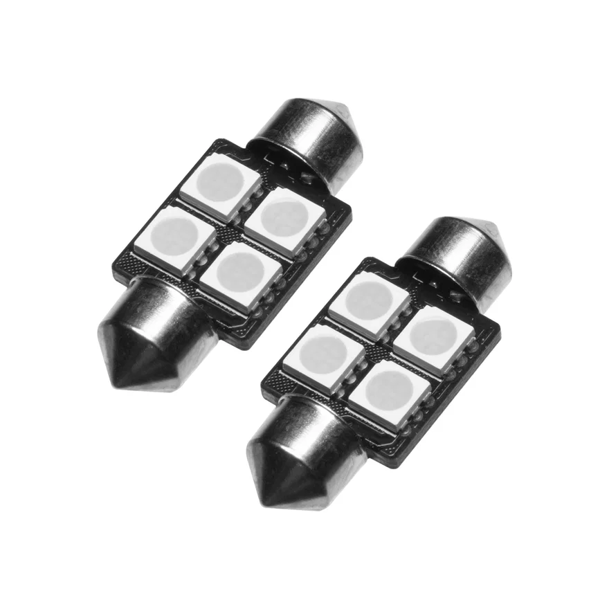 33MM 4 LED 3-Chip Festoon Bulbs (Pair) - Blue