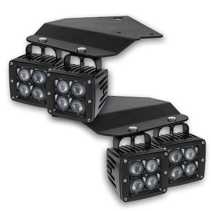 Ford Raptor 2010-2014 Fog Light Replacement Brackets + Lights Combo