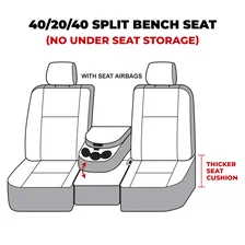 Covercraft SeatSaver Custom Seat Cover - Polycotton Charcoal for Ram image 9