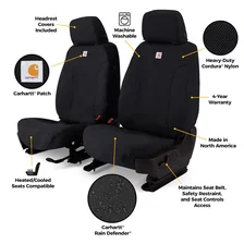 Covercraft Carhartt Super Dux SeatSaver Second Row Custom Seat Cover - Black image 2