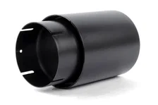 Double-Walled 4" Clamp-On Exhaust Tip (Black Ceramic) image 2
