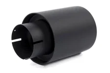 Double-Walled 4" Clamp-On Exhaust Tip (Black Ceramic) image 3
