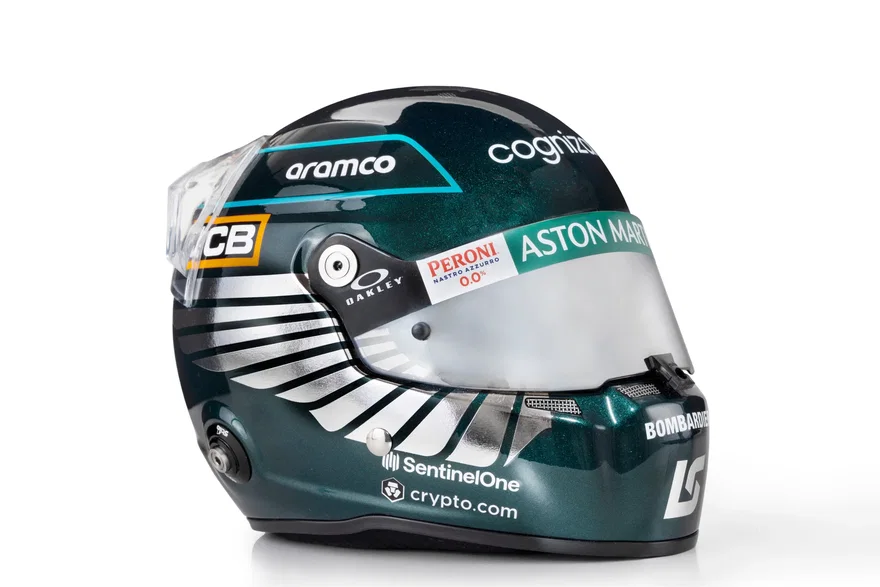 ST5 Mini Helmet- Lance Stroll / Aston Martin 2023 Regular Season Livery