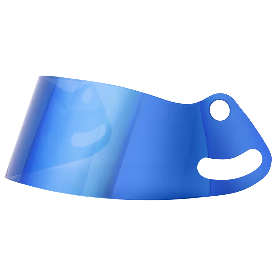 VENTI WRC, TROPHY, DES, SPORT SHORT VISOR -Blue Iridium Short Visor