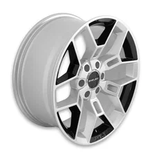 CS45 - 20 x 9 in. - 12mm Offset - Chrome Powder w/ Black for Ford image 2