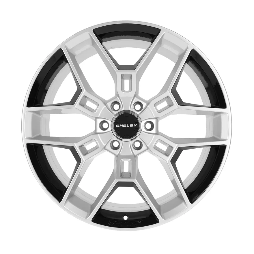 CS45 - 22 x 9.5 in. - 12mm Offset - Chrome Powder w/ Black for Ford