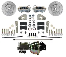 Power Front Kit with Drilled Rotors and Zinc Plated Calipers image 1