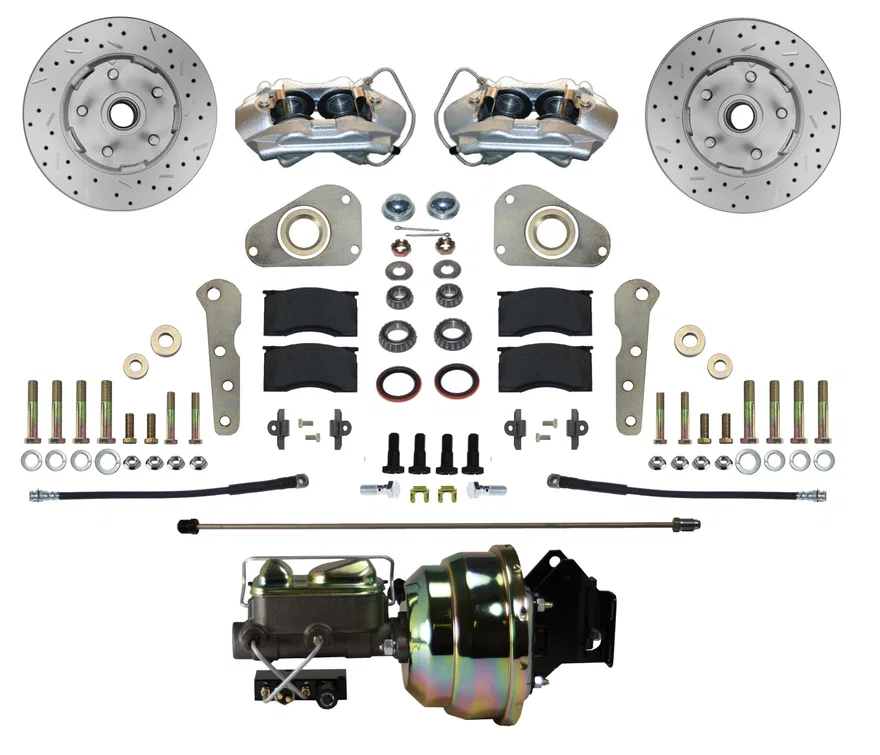 Power Front Kit with Drilled Rotors and Zinc Plated Calipers