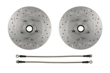 Manual Front Kit with Drilled Rotors and Zinc Plated Calipers for Chevrolet image 2