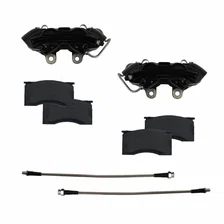 Front New fully tested loaded calipers with stainless steel pistons black powder coated pair image 1