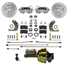 Power Front Kit with Drilled Rotors and Zinc Plated Calipers image 1