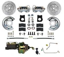 Power Front Kit with Drilled Rotors and Zinc Plated Calipers for Ford Mustang image 1