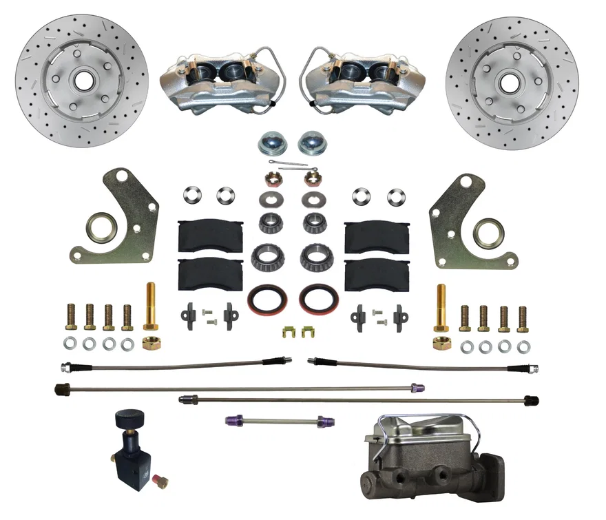 Manual Front Kit with Drilled Rotors and Zinc Plated Calipers