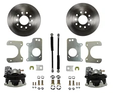 Rear Disc Brake Kit  with Plain Rotors and Zinc Plated Calipers image 1