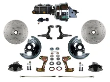 Power Front Kit with Drilled Rotors and Zinc Plated Calipers image 1