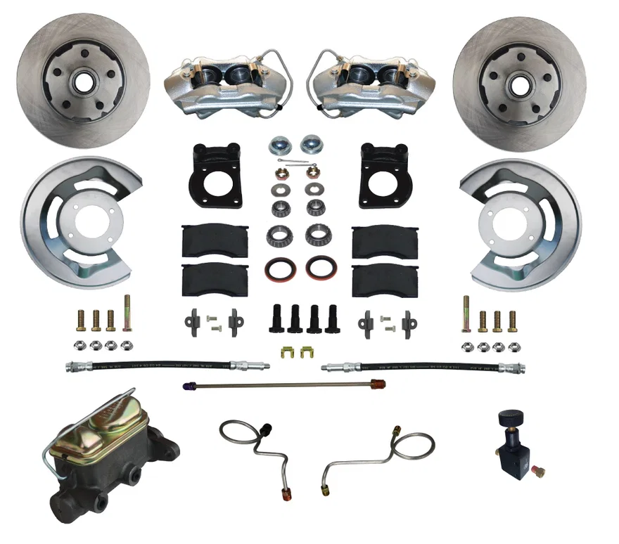 Manual Front Kit with Plain Rotors and Zinc Plated Calipers