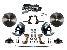 Power Front Kit with Plain Rotors and Zinc Plated Calipers image 1