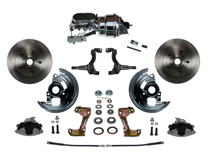 Power Front Kit with Plain Rotors and Zinc Plated Calipers