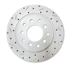 Rear Disc Brake Kit  with Drilled Rotors and Black Powder Coated Calipers image 6