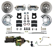 Power Front Kit with Plain Rotors and Zinc Plated Calipers for Ford Mustang image 1