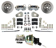 Power Front Kit with Plain Rotors and Zinc Plated Calipers image 1