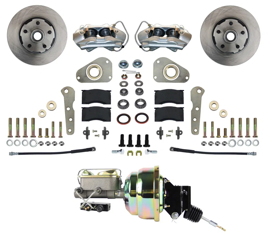 Power Front Kit with Plain Rotors and Zinc Plated Calipers
