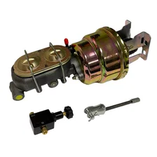 7 inch dual power booster, 1-1/8 inch bore master adjustable valve (Zinc) for Chevrolet image 1