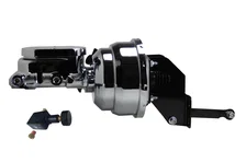 8 inch dual power booster, 1 inch bore master adjustable valve (Chrome) image 1