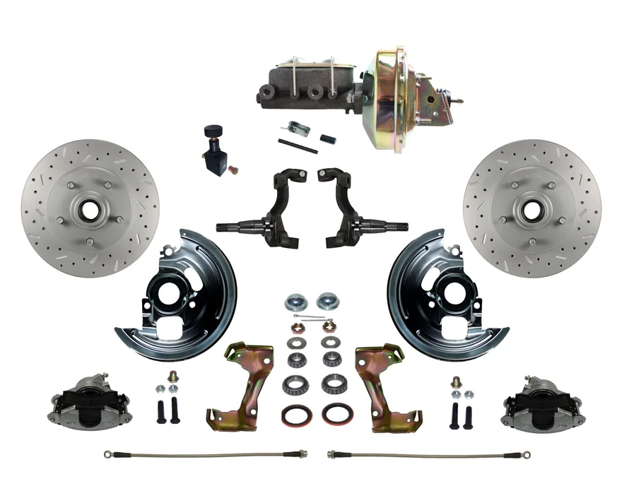 Power Front Kit with Drilled Rotors and Zinc Plated Calipers