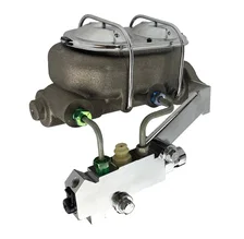 Manual Hydraulic Kit with pre-bent lines and disc/drum valve (Chrome) image 1