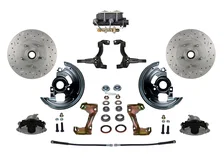 Manual Front Kit with Drilled Rotors and Zinc Plated Calipers image 1