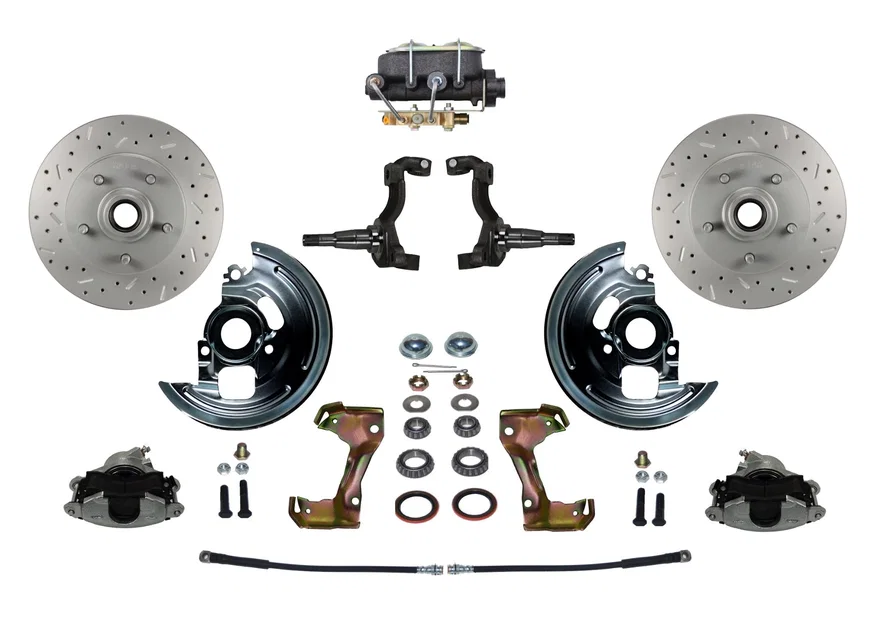 Manual Front Kit with Drilled Rotors and Zinc Plated Calipers