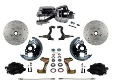 Power Front Kit with  Drilled Rotors and Black Powder Coated Calipers image 1