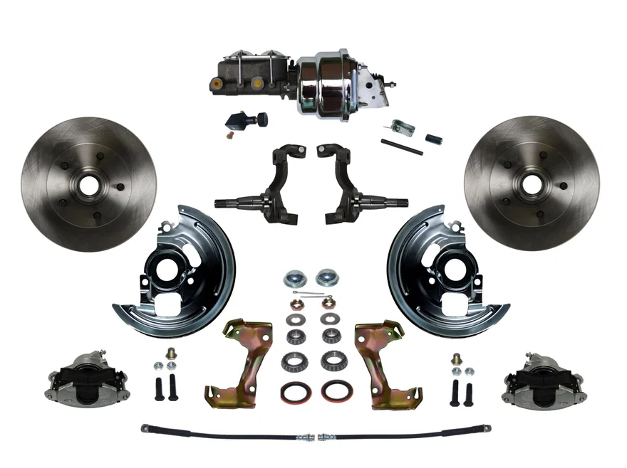 Power Front Kit with Plain Rotors and Zinc Plated Calipers