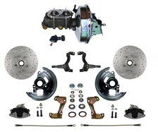 Power Front Kit with Drilled Rotors and Zinc Plated Calipers image 1