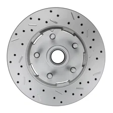 Power Front Kit with Drilled Rotors and Red Powder Coated Calipers image 3