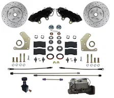 Manual Front Kit with Drilled Rotors and Black Powder Coated Calipers image 1