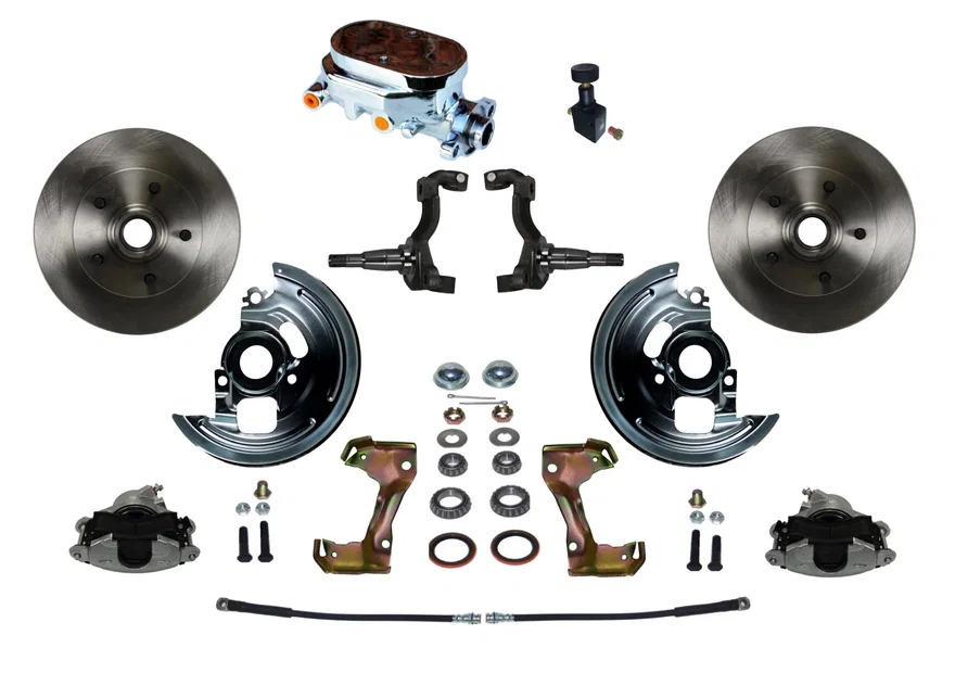 Manual Front Kit with Plain Rotors and Zinc Plated Calipers