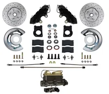 Manual Front Kit with Drilled Rotors and Black Powder Coated Calipers image 1