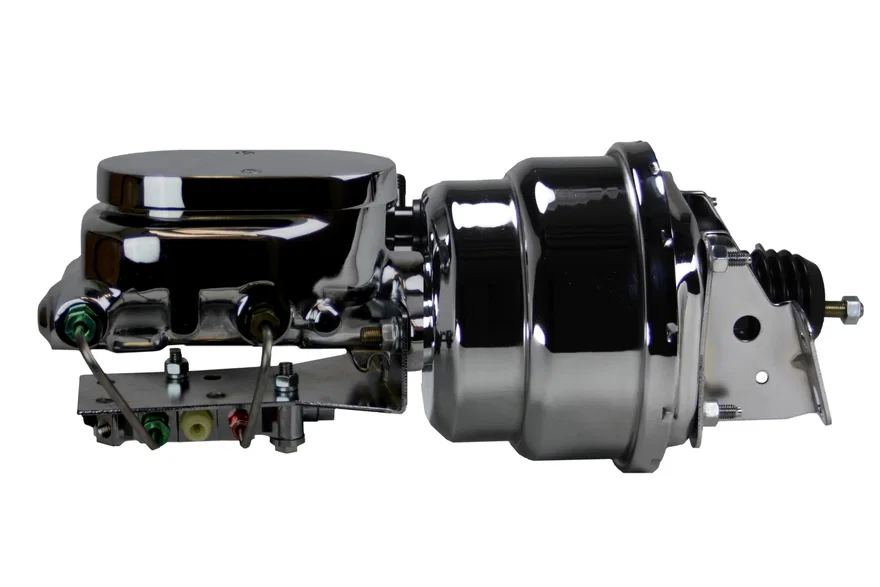 Power booster kit 7 inch dual booster 1 inch flat top disc/disc (Chrome)