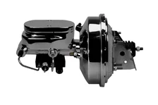 Power booster kit 9 inch booster 1 inch flat top combo valve (Chrome) image 1