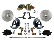 Power Front Kit with  Drilled Rotors and Black Powder Coated Calipers image 1