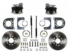 Rear Disc Brake Kit  with Plain Rotors and Zinc Plated Calipers image 1