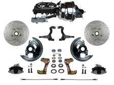 Power Front Kit with Drilled Rotors and Zinc Plated Calipers image 1