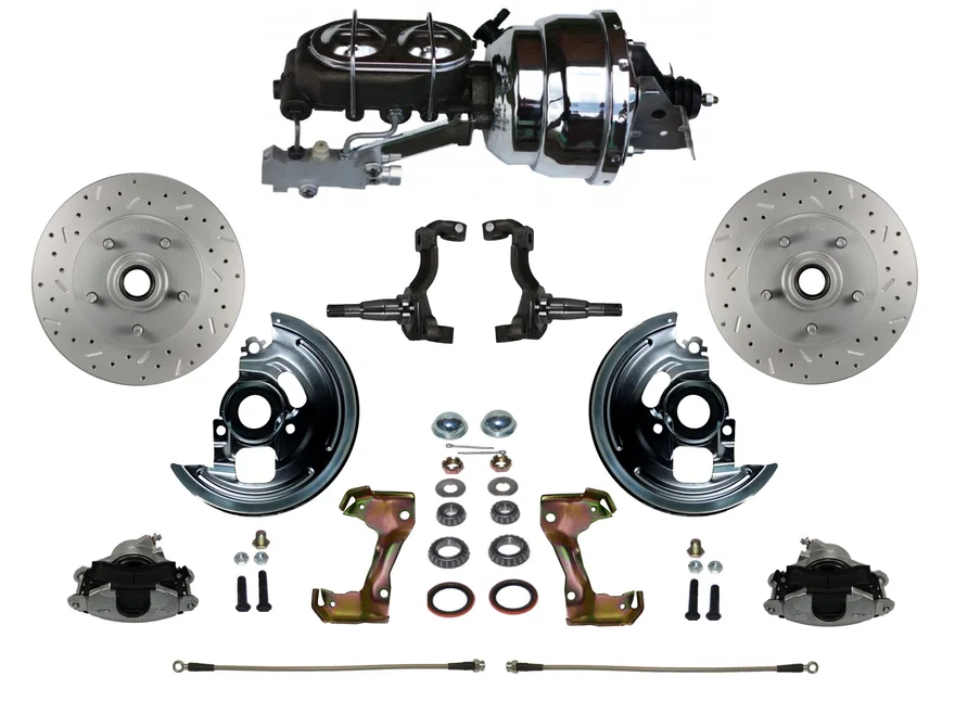 Power Front Kit with Drilled Rotors and Zinc Plated Calipers