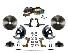 Power Front Kit with Plain Rotors and Zinc Plated Calipers image 1