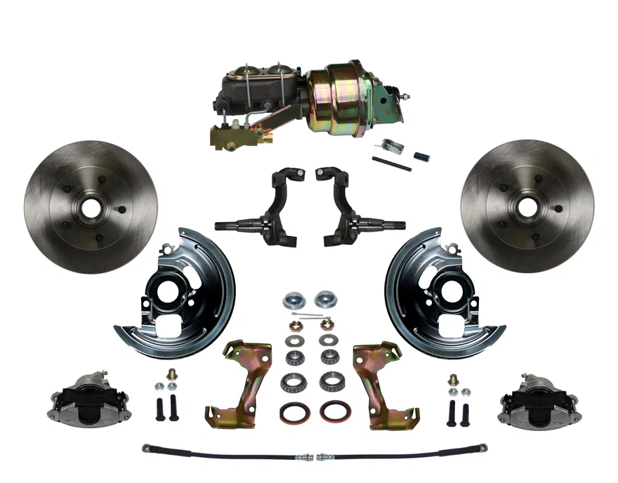 Power Front Kit with Plain Rotors and Zinc Plated Calipers