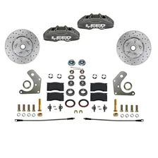 Front Spindle Kit with Drilled Rotors and Anodized Calipers image 1
