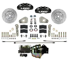 Power Front Kit with Drilled Rotors and Black Powder Coated Calipers image 1