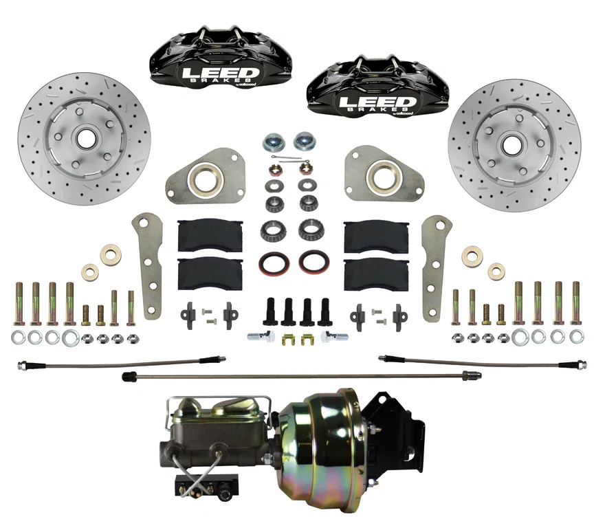 Power Front Kit with Drilled Rotors and Black Powder Coated Calipers